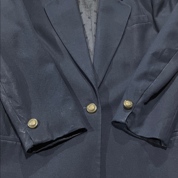 Vintage Talbots | Navy Blue Wool Blazer - Picture 8 of 16